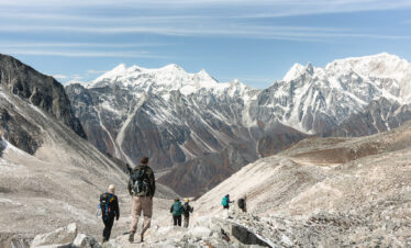 Descending-from-the-Larke-Pass-on-Manaslu