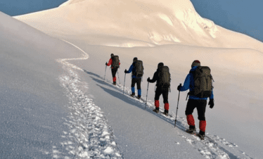 Climbers on Mera Peak
