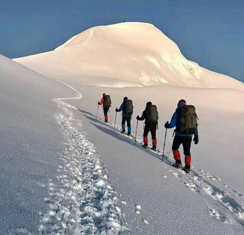 Climbers on Mera Peak